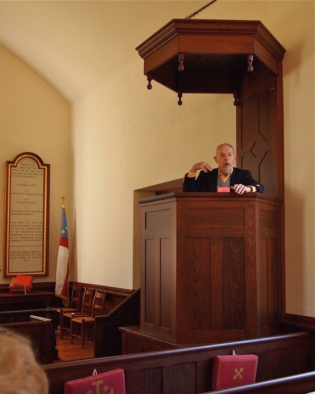 David Earhart in pulpit