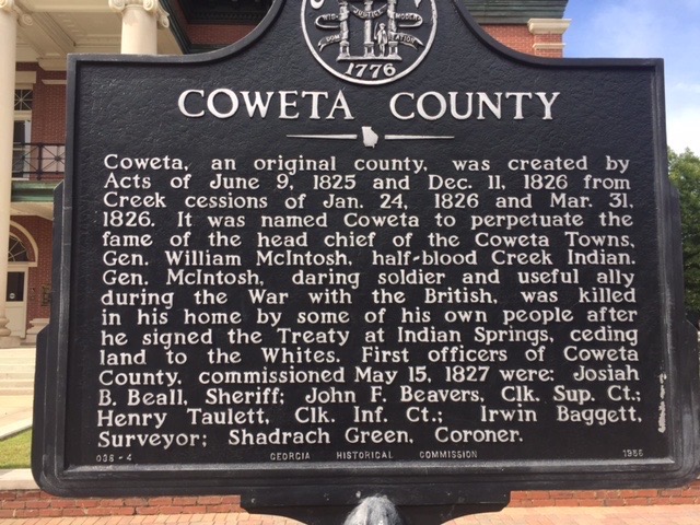 Coweta Count Courthouse Sign