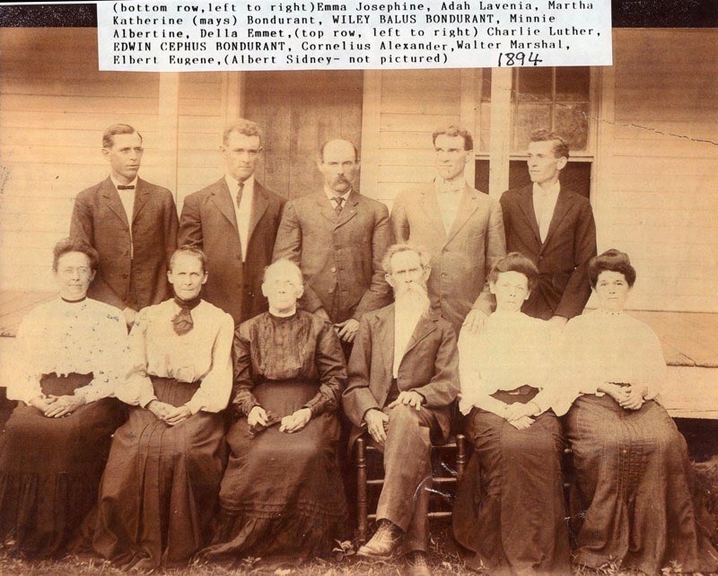 Wiley Bondurant Family 1894